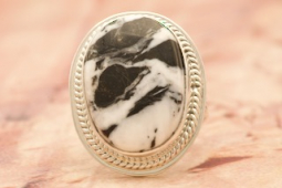 Genuine White Buffalo Turquoise Native American Ring